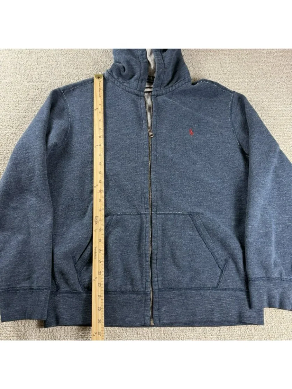 Polo Ralph Lauren Heather Terry Hooded Jacket Blue Men’s Size XL
